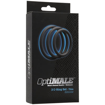 Optimale Thin C-Ring Set: Enhance Size and Prolong Ejaculation with 3 Stretchable Rings. Phthalate-Free for Safe Satisfaction!