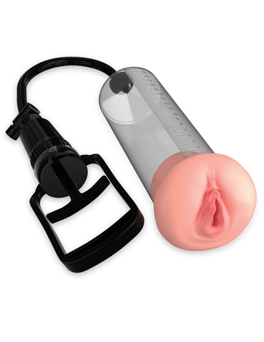Masturbation Pump with Super-Soft Pussy and Vacuum Cylinder for Ultimate Pleasure and Size Enhancement - Phthalate Free!