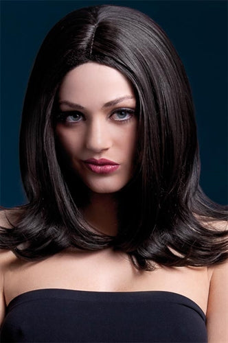 Brown Long Layered Wig with Centre Parting - Heat Resistant Synthetic Hair Wig for a Fabulous Look!