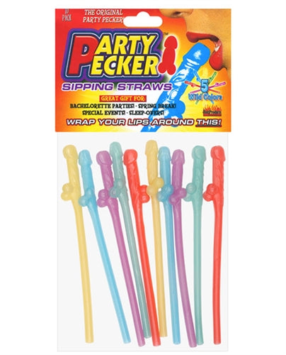Glow in the Dark Penis Straws - 10 Piece Set for Unforgettable Parties!