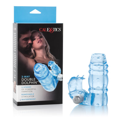 Double Dolphin Cockring with 3-Speed Stimulator for Ultimate Pleasure
