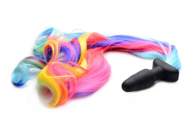 Colorful and Flirty Pony Tail Anal Plug for Wild and Sexy Fun!