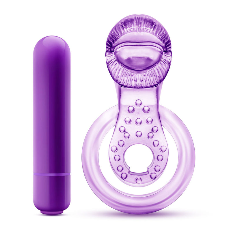 Double the Pleasure with Lick It Vibrating Cock Ring - Perfect for Couples or Solo Play!