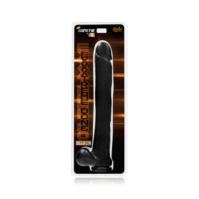 16 Inch Suction Dildo with Balls - Phthalate-Free Pleasure Toy for Endless Fun and Wild Rides!