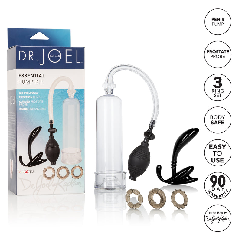 Upgrade Your Pleasure with the Dr. Joel Kaplan Essential Pump Kit - Perfect Suction, Improved Stamina, and Maximum Sensitivity.