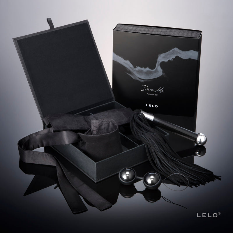 Lelo Sensual Bondage Set - Explore Your Wildest Fantasies with Sensua Whip, Etherea Silk Cuffs, and Luna Beads Noir.