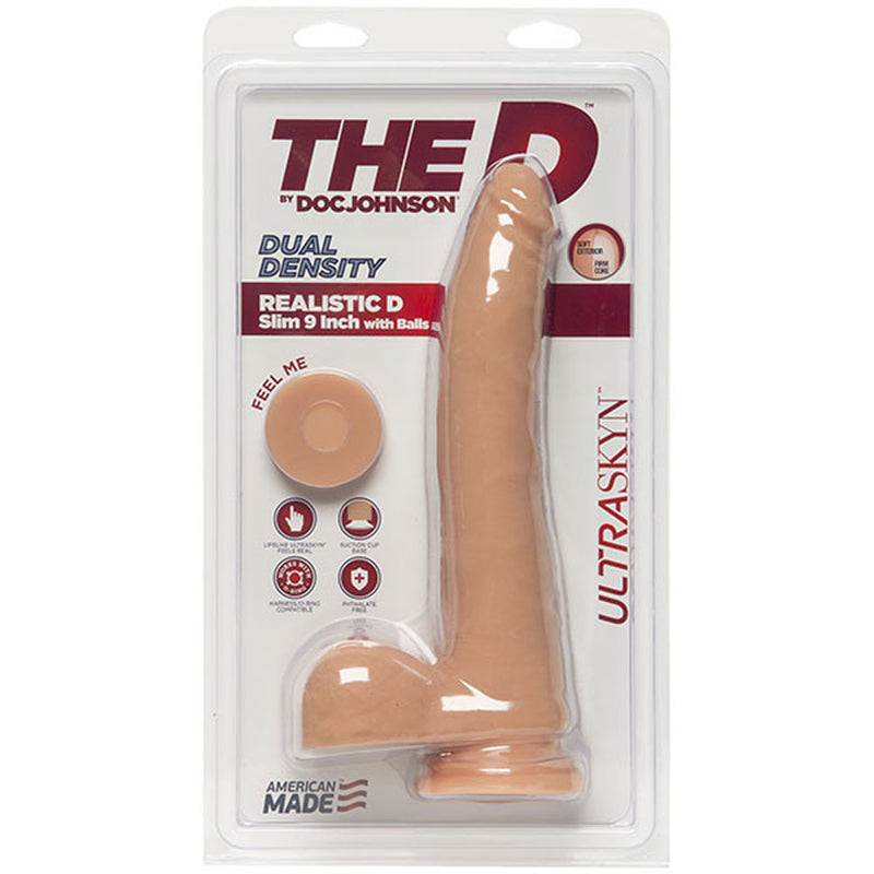 Experience Lifelike Stimulation with The Realistic D Dong - Slim or Regular Width, Dual-Density ULTRASKYN, Suction Cup Base, Phthalate-Free.