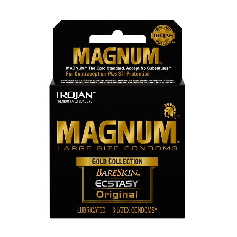 Upgrade Your Love Life with Trojan Magnum Gold Collection Condoms - Ultra-Thin, Comfortable, and Perfect for a Wild Ride!