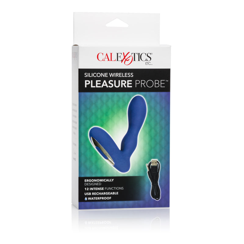 Wireless Silicone Pleasure Probe with 12 Intense Functions and Waterproof Design for Endless Pleasure and Comfortable Playtime.