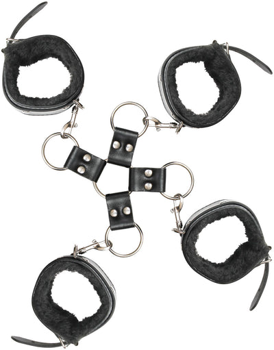 Get Kinky with Adam and Eve's Faux Fur Hog Tie Kit - Perfect for Exploring Naughty Positions!