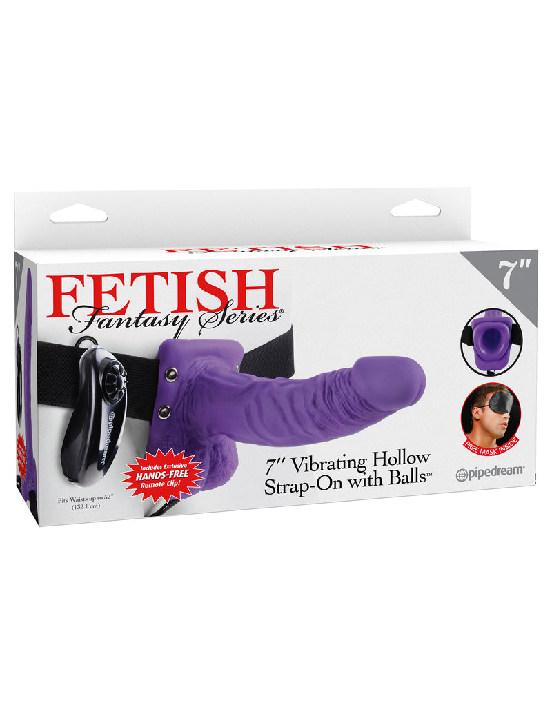 Experience Ultimate Pleasure with the Fetish Fantasy 7" Hollow Strap-On Vibrator