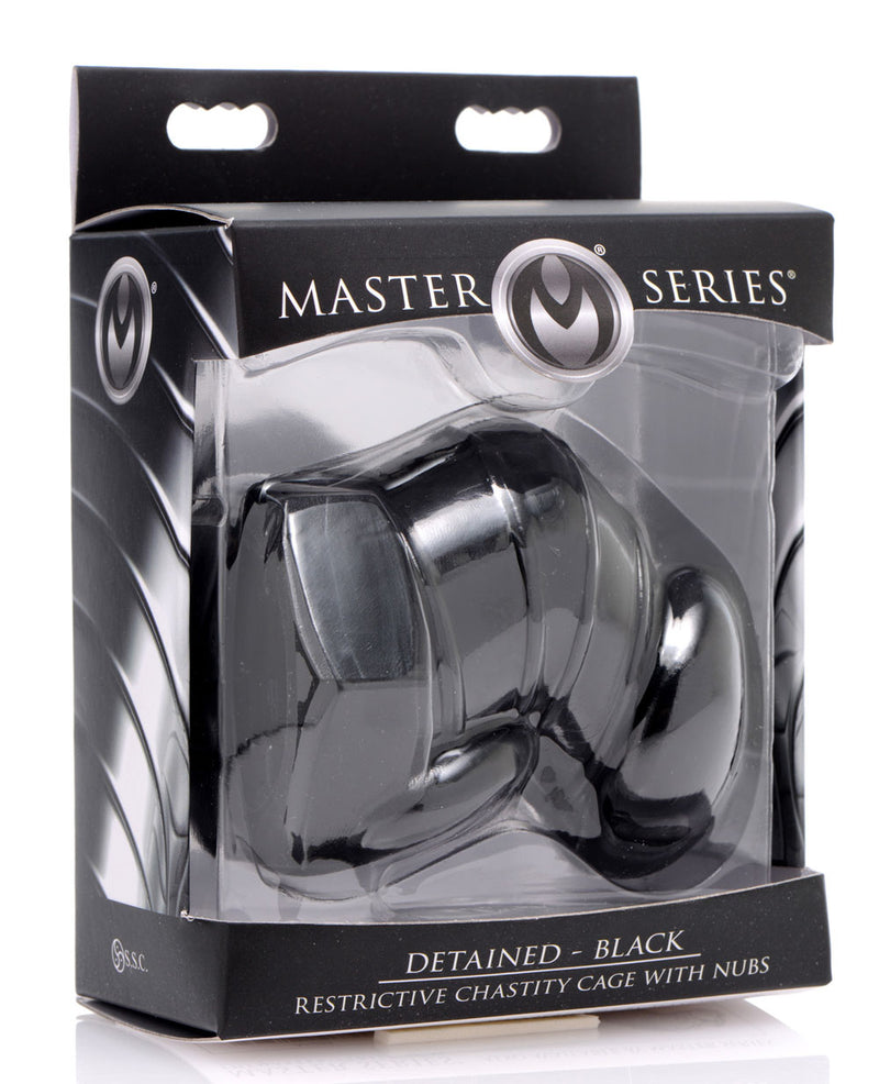Detained Soft Body Chastity Cage in Wicked Black for Ultimate Erection Restriction and Pleasure Denial