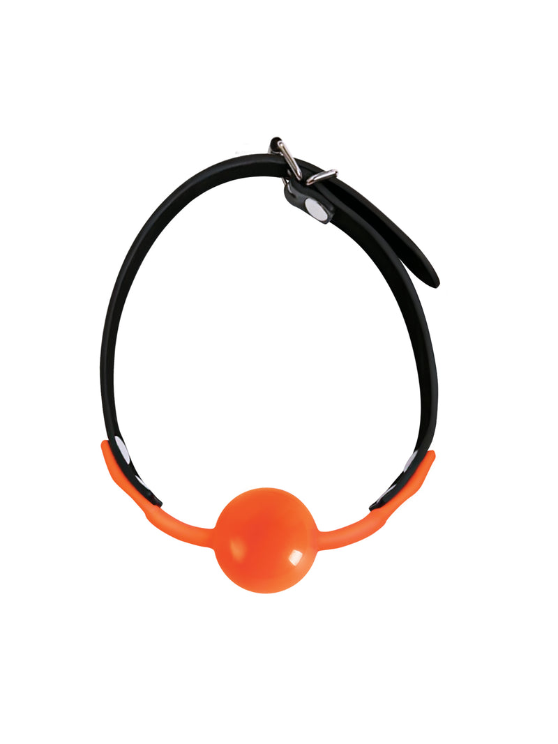 Premium Silicone Ball Gag with Faux Leather Straps for Naughty Fun