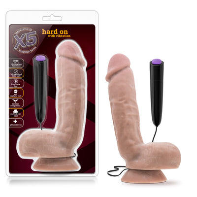 X5 Hard On with Vibrations: 8.5 Inches of Extreme Fun and Realistic Feel with 10 Vibrating Functions and Waterproof Design.