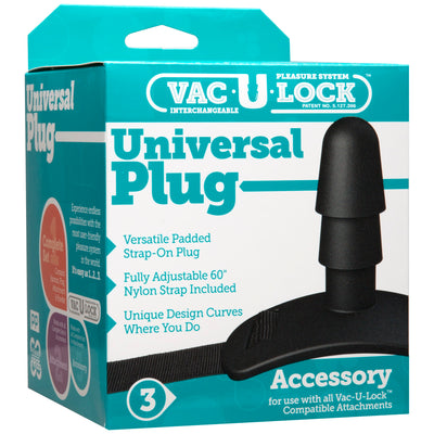 Versatile Vac-U-Lock Strap-On Plug for Next-Level Playtime! Perfect for Solo or Partner Fun with Adjustable Nylon Strap. Phthalate-Free and Sturdy.