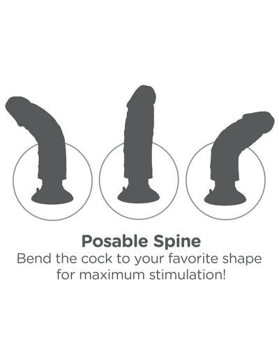 Realistic King Cock Vibrating Dildos - Lifelike, Posable, and Waterproof with Multi-Speed Settings and Suction Cup Base.