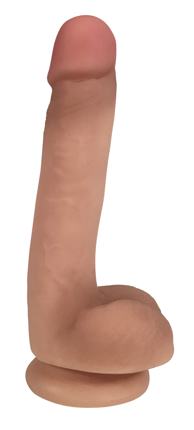 Realistic Dual-Density Dong with Suction Cup Base and Balls for Hands-Free Fun and Versatility - 7 Inches Long