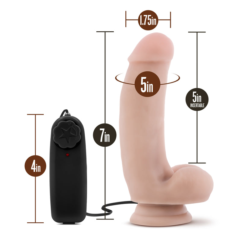7-Inch Realistic Dildo with Suction Cup and Multi-Speed Vibrations - Perfect for Solo Play or with a Partner!