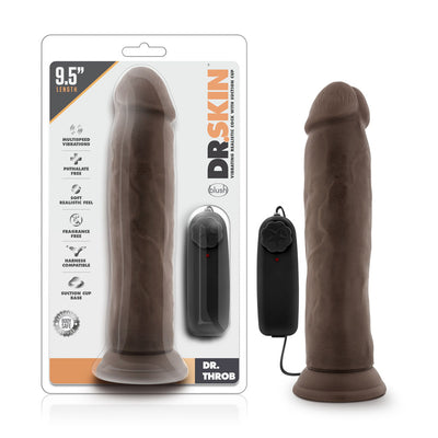 Get Treated by Dr. Throb: 9.5 Inch Realistic Vibrating Dildo with Suction Cup and Harness Compatibility