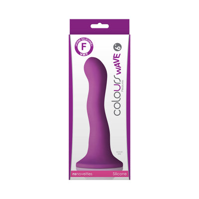 Ride the Waves of Pleasure with the Colours Wave Dildo - Harness Compatible, Suction Cup Base, and Body Safe Silicone!