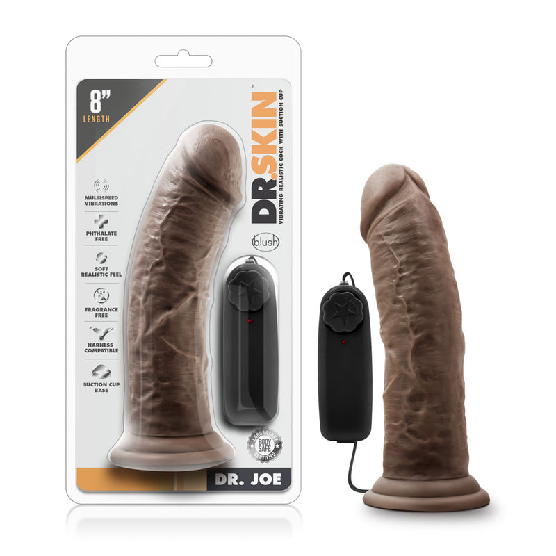 Get Ecstatic with Dr. Dave - 8 Inch Realistic Vibrating Dildo with Suction Cup Base