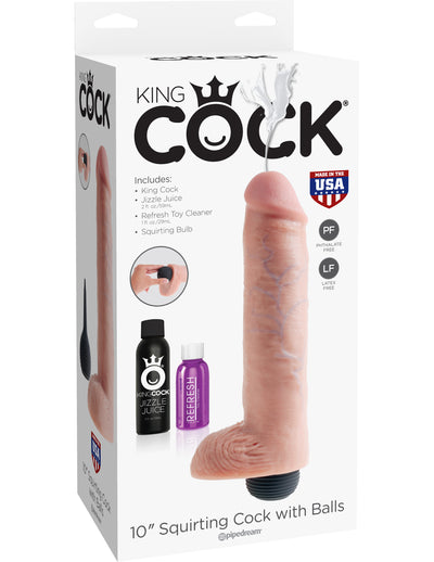 Realistic King Cock Dildo with Jizzle Juice and Toy Cleaner for Ultimate Pleasure and Hygiene - 8" Insertable Length!