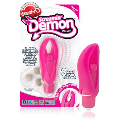 Unleash Your Inner Nymph with the Screamin' Demon Mini Vibe - Powerful, Flexible, and Waterproof for Intense Pleasure.