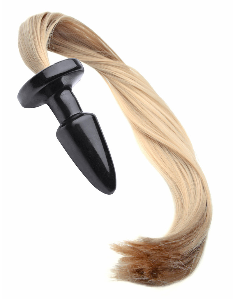 Blonde Pony Tail Anal Plug for Flirty Fun and Easy Use