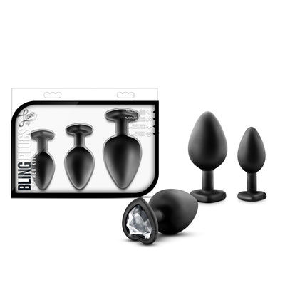 Upgrade Your Anal Play with Luxe Bling Plug Set - 3 Sizes for Perfect Fit and Enhanced Pleasure