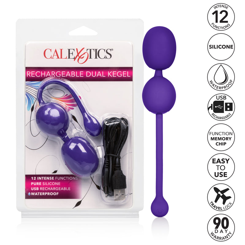 Enhance Your Pleasure with the Rechargeable Dual Kegel Exerciser - 12 Functions, Waterproof, and Pelvic Muscle Strengthening