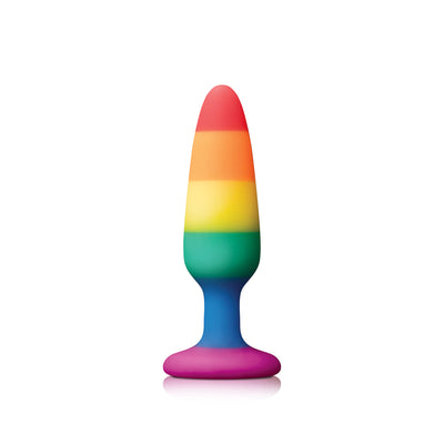 Rainbow Pride Silicone Plugs - Suction Base for Hands-Free Fun and Assorted Sizes for Comfortable Experience