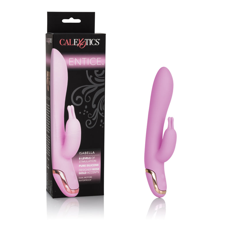 Silky Soft Dual Motor Silicone Vibrator with 8 Functions and Designer Accents - Phthalate-Free and Waterproof for Ultimate Pleasure.