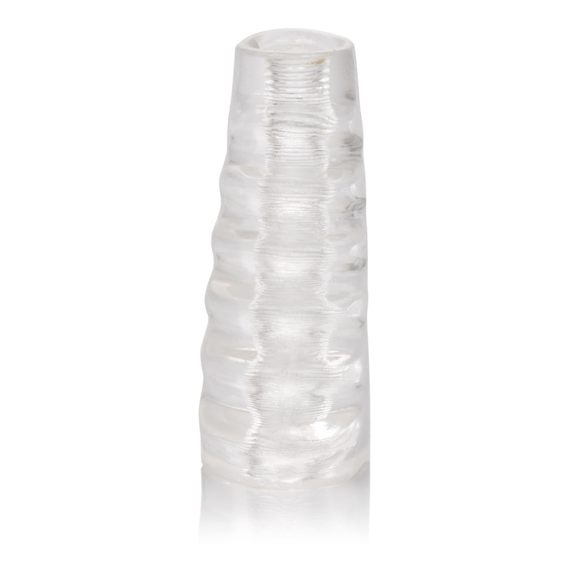 Ridged Penis Extension for Extra Pleasure and Girth - Phthalate-Free Couples Toy with Comfortable Fit and Stimulation.
