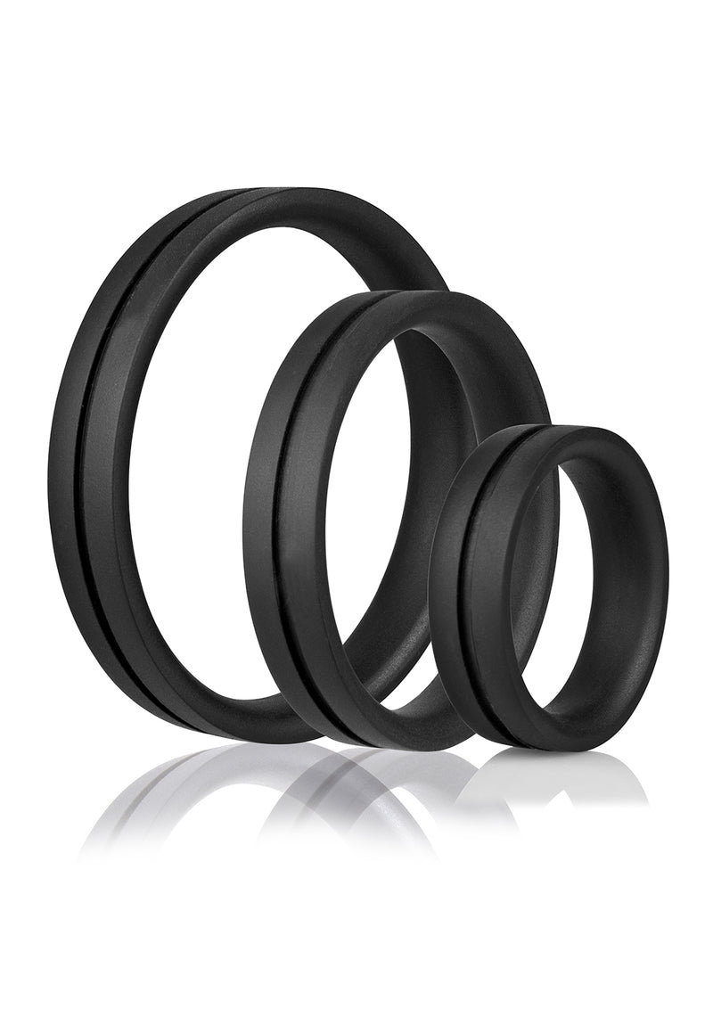 Stretchy Silicone Play Rings Trio - Comfortable and Fun for All Sizes!