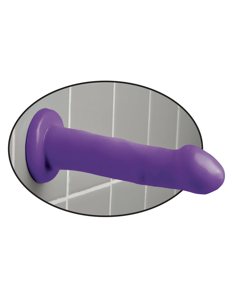 Purple Pleasure: 6" Dillio Delivers G-Spot Stimulation with Safe, Phthalate-Free Design and Suction-Cup Base for Hands-Free Fun!