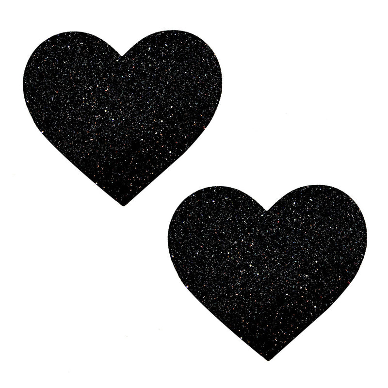 Unleash Your Inner Darkness with Black Malice Glitter Nipztix Pasties - Hypoallergenic and Long-Lasting for Any Occasion!