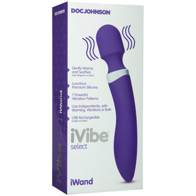 Premium Silicone Wand Massager with Warming Feature and 7 Vibration Patterns - iVibe Select iWand