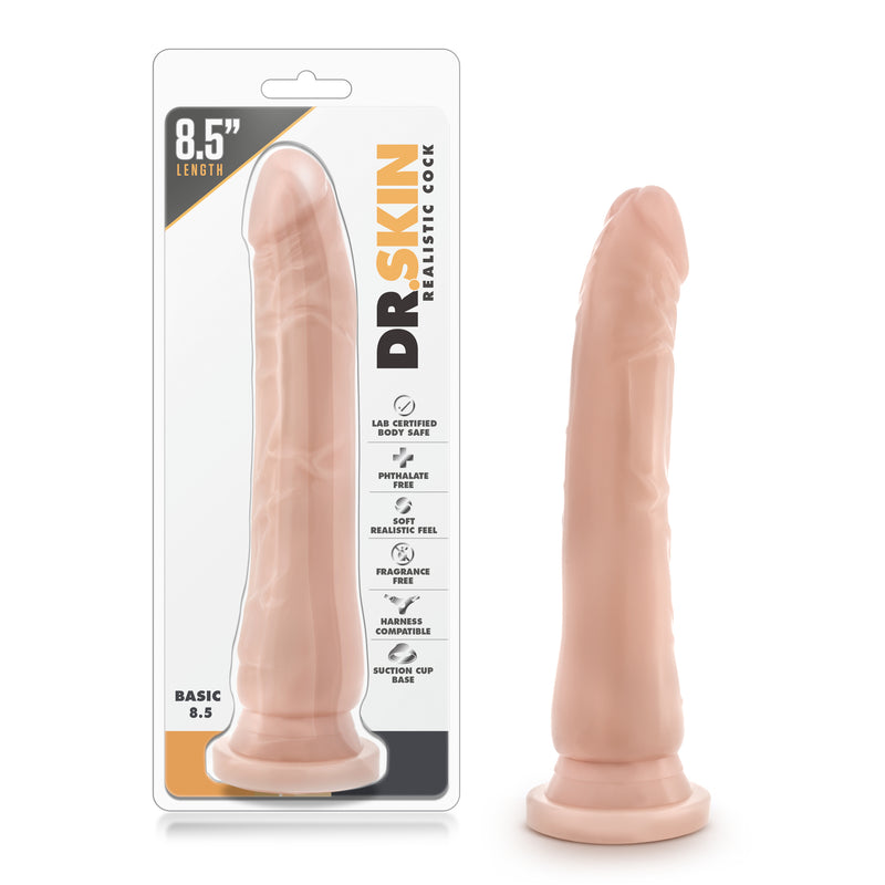 Get Back to Basics with the Realistic Dr. Skin Dildo - Perfect for Easy Insertion and Solo or Harness Play!