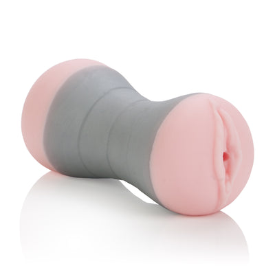 Dual-Ended Travel Masturbator with Realistic Stroking Action and Suction Chambers for Maximum Pleasure - Phthalate-Free and Safe for Solo Fun!