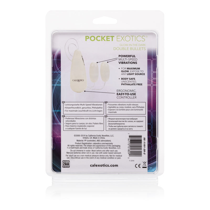 Double the Pleasure with Glow-in-the-Dark Pocket-Sized Bullets - Ultra-Satisfying Vibrations and Easy-to-Use Remote!