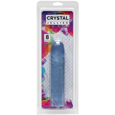 Experience Ultimate Pleasure with Doc Johnson's 8" Crystal Jellies Dildo - Flexible, Realistic, and Body-Safe!