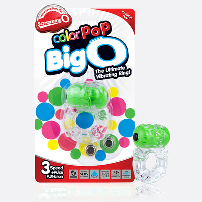 Colorful Vibrating Cockring for Enhanced Pleasure and Performance - ColorPoP Big O