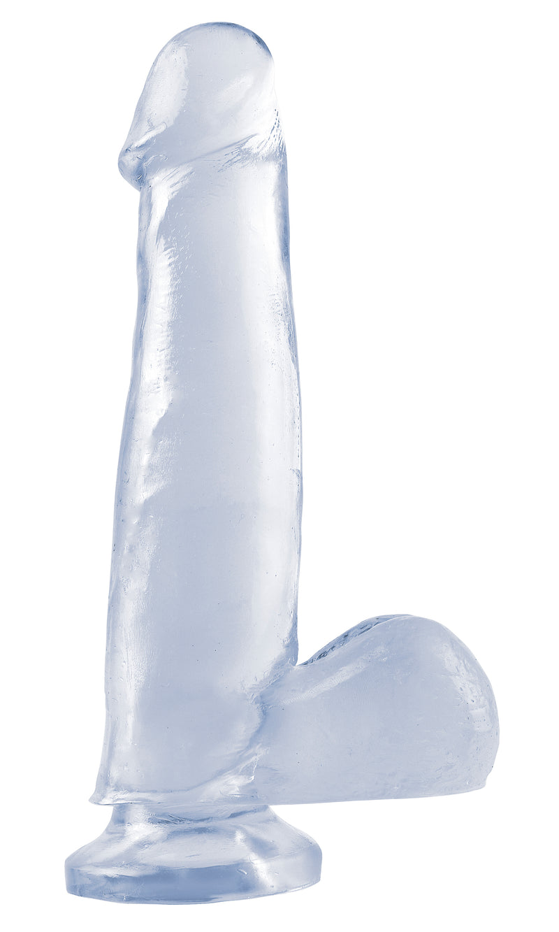 Enjoy Hands-Free Pleasure with Basix 7.5 Inch Suction Cup Dildo - Phthalate-Free and Realistic