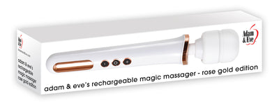 Luxurious Rose Gold Wand Massager with 10 Vibration Functions and Adjustable Intensity Levels
