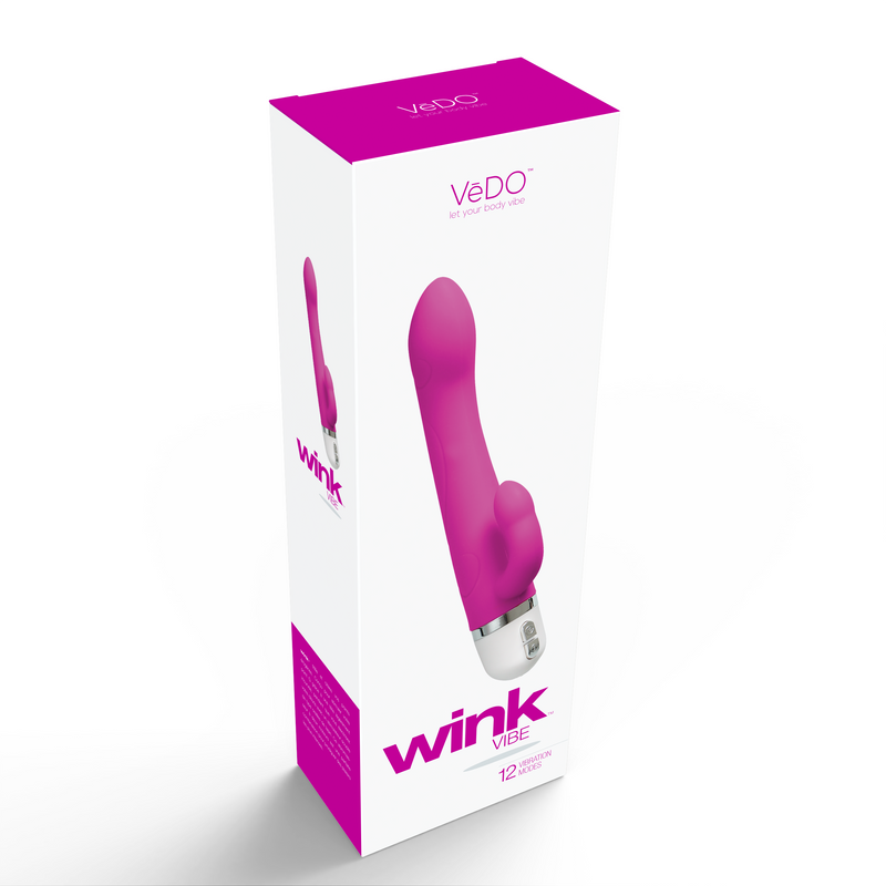 Powerful Waterproof G-Spot Vibrator with Clitoral Stimulator - WINK