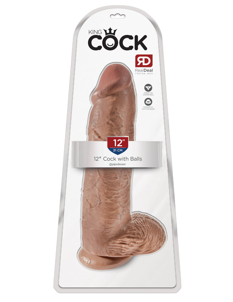 Realistic King Dong Dildo with Suction Cup Base for Solo or Partner Play - 12 Inches of Pleasure!