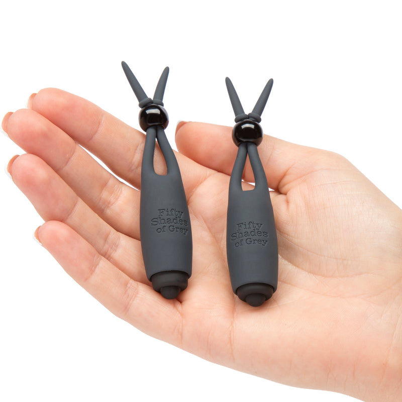 Fifty Shades of Grey Silicone Vibrating Nipple Teasers: The Ultimate Sensation for Hands-Free Stimulation!