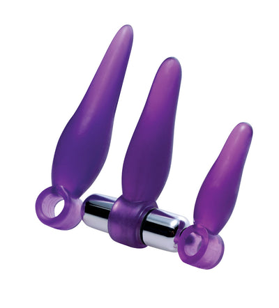 Petite Anal Plugs Set with Vibrating Bullet and Finger Loop for Intense Pleasure