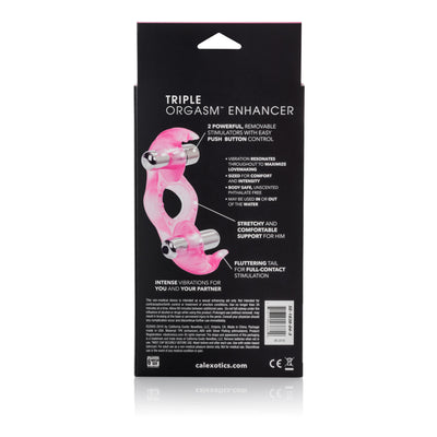 Triple Action Clit Stimulating Cockring: Enhance Your Intimate Moments with Dual Removable Stimulators and Wireless Vibration.
