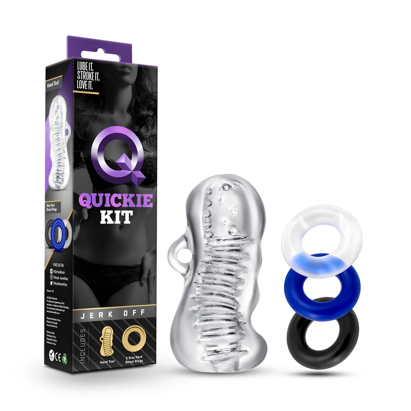 Complete Solo Pleasure Kit: Hand Tool Stroker and Donut Rings for Rock-Solid Fun